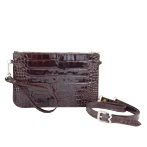 Pochette Sisco in pelle cuoio cocco stampato